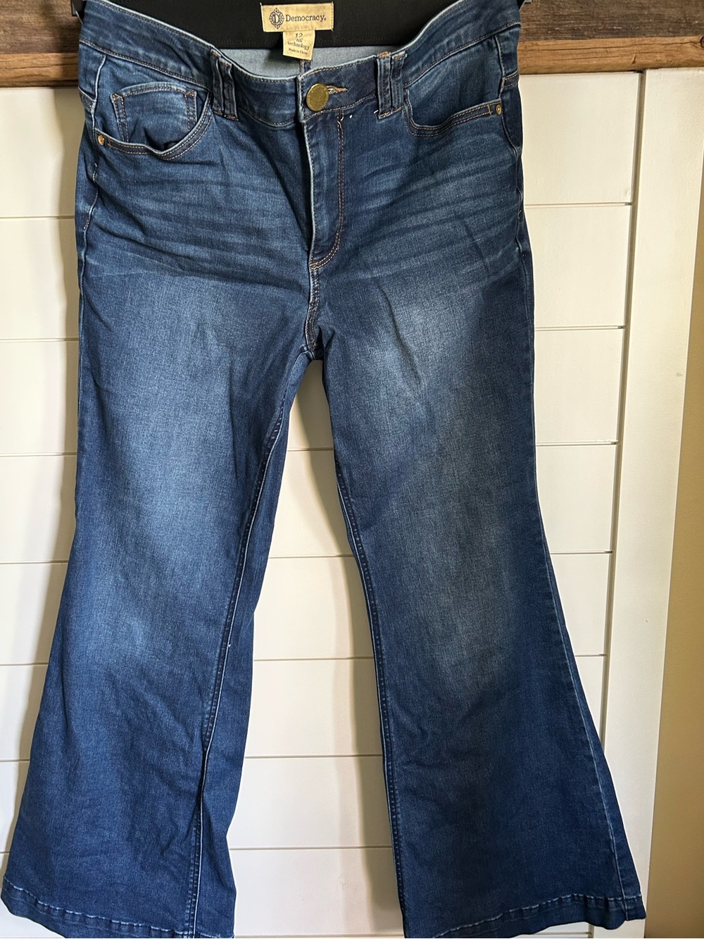 Democracy Flares leg Dark Blue Jeans - Picture 3 of 6